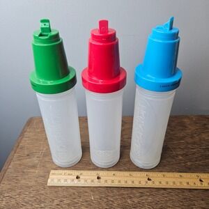 Ideal Sno-Paint Sno-Crayon Snow Painting Bottles Set of 3 Red Green Blue 2010's